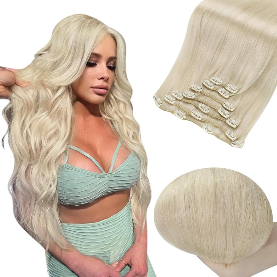 Clip-On Deluxe Blond Alb Clip-On Deluxe Blond Alb